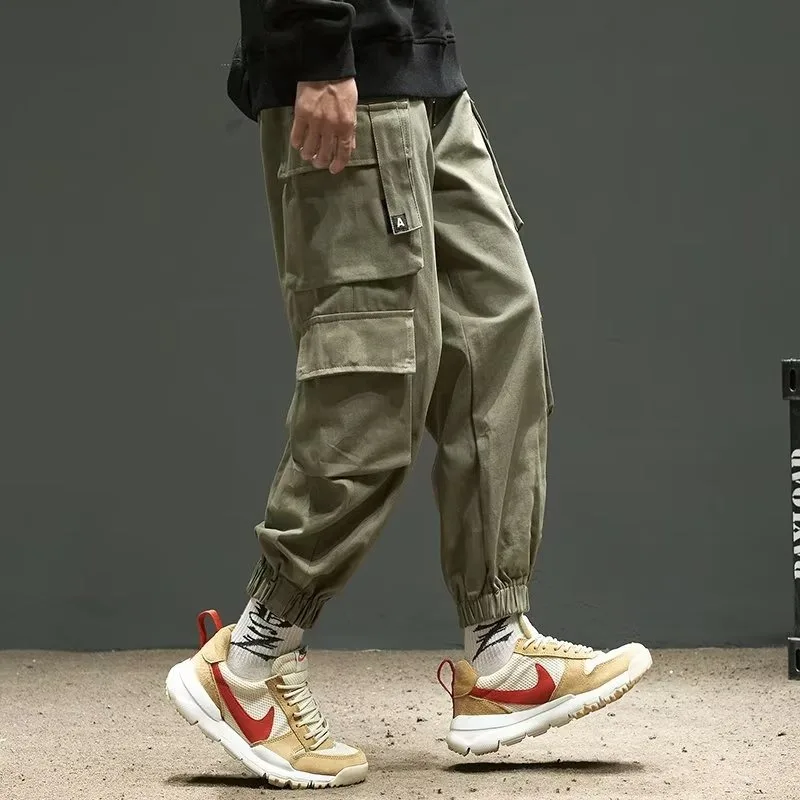 

Leg binding work pants for men, spring and summer trendy brands, pure cotton trendy ins, men's work wear resistant autumn casual
