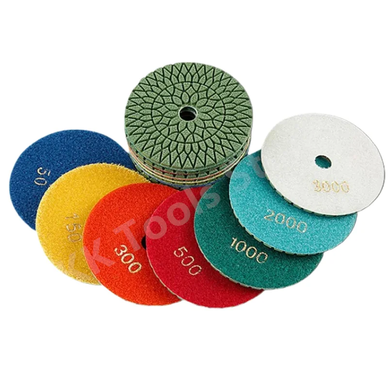 1PC 4 Inch 100mm Wet Diamond Water Mill  Polishing Pads Granite Power Polishing Tool Diamond Polish Disc Sharp Efficient