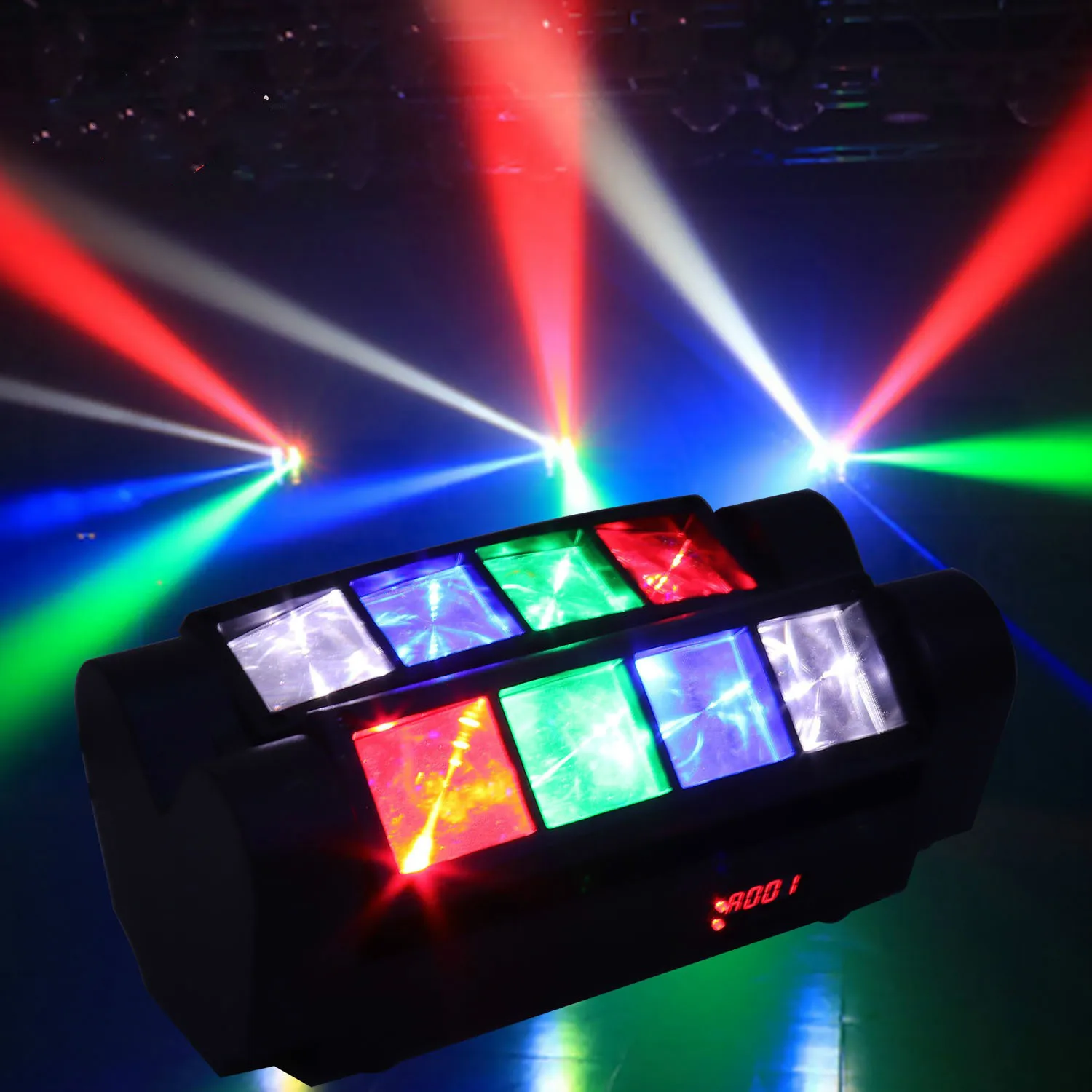 stage Mini LED Spider Light Moving Head Light RGBW LED Beam light  projector Eight beam moving head lights ZM730