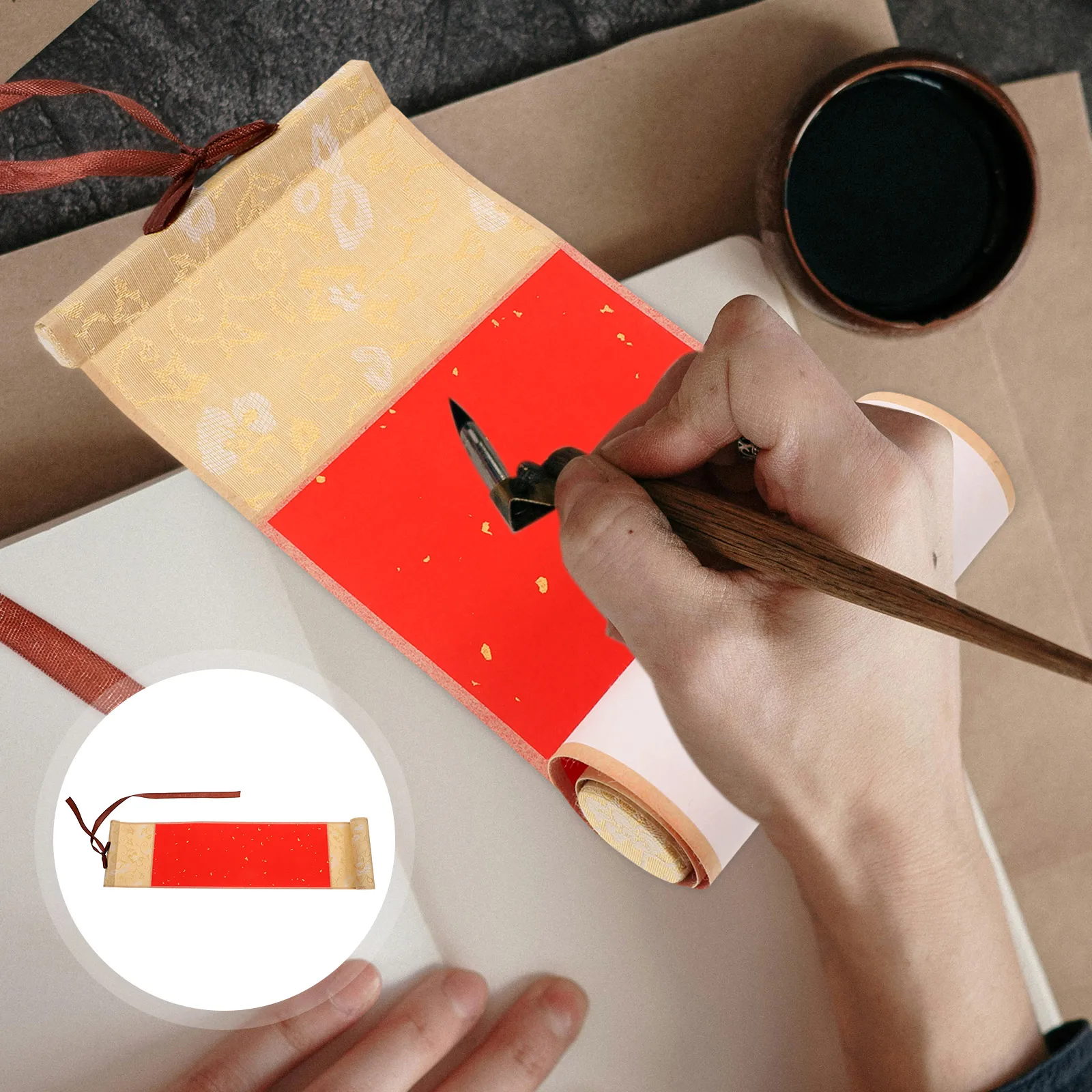 

Blank Xuan Paper Hanging Scroll for Calligraphy Art Sumie Writing Practice Wedding Vows Invitations Chinese Art Rice