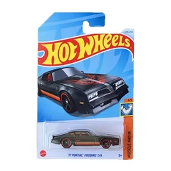 Original Hot Wheels Car 77 Pontiac Firebird T/A Toys for Boy Scale 1/64 Diecast Voiture Metal Model Muscle Mania Collection Gift