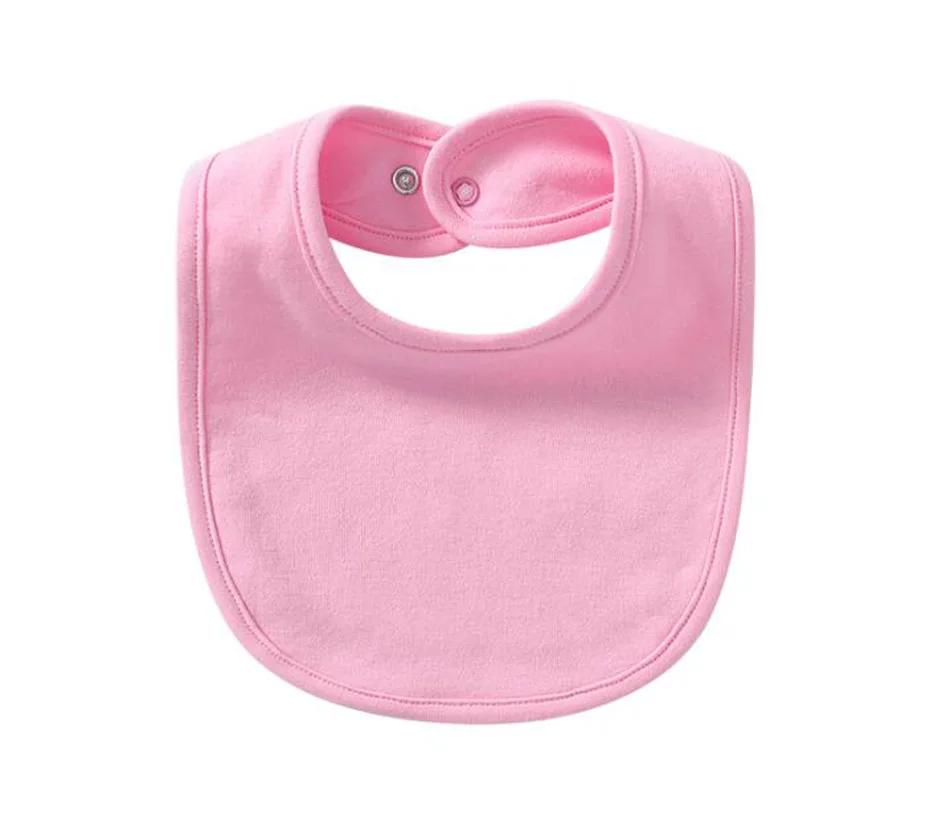 10pcs 28*18CM Double Layer Cotton Blank Baby Bib DIY Thermal Transfer Kids Burp Cloths Waterproof Towel