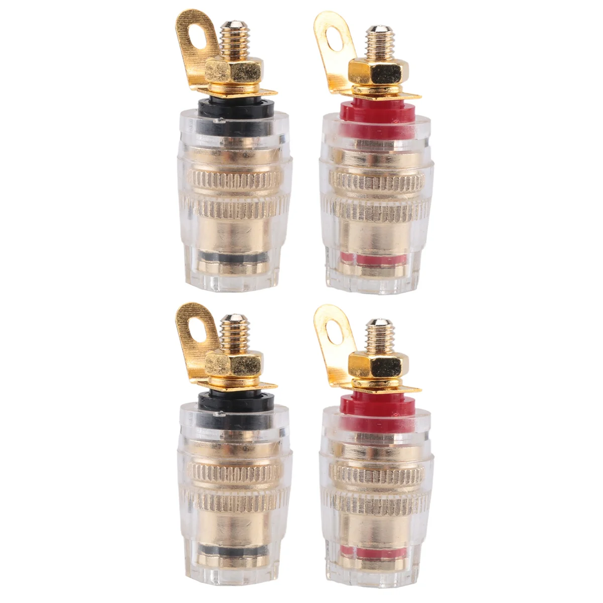 AA26P Nieuwe 4Pc Versterker Luidspreker Terminal Binding Post 4mm Banaanstekker Jack