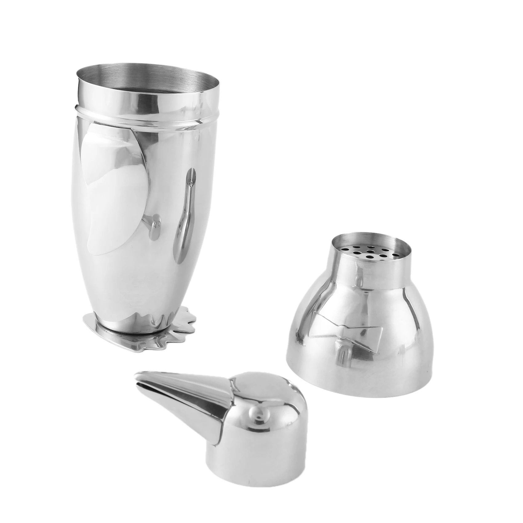 BAAG-4X 500Ml Cocktail Shaker,Creative Penguin Stainless Steel Bar Bartender Drink Mixer Shaker Pot,Wine Bottle