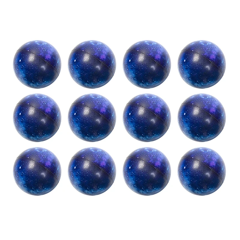 

12 Pcs Galaxy Stress Balls,2.5 Inch Space Theme Stress Balls Squeeze Balls Stress Relief Balls For Finger Exercise