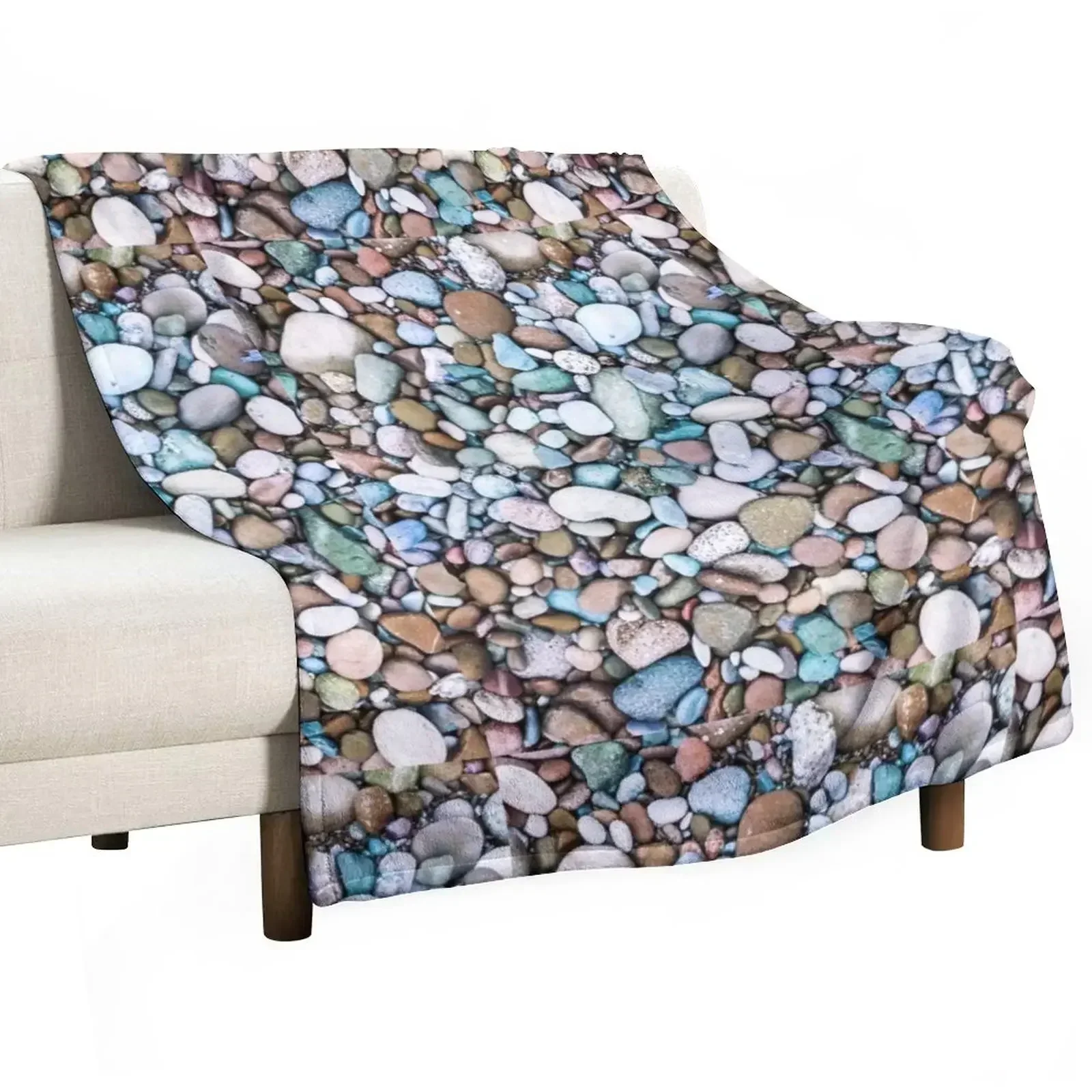 

River Bed of Rocks and Pebbles Throw Blanket Thin Summer Beddings Sofa Throw christmas gifts Blankets