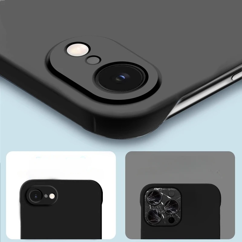 16E Ultradünne rahmenlose Handyhülle für iPhone 16 E 16 Pro Max 16 Plus, matte harte PC-Schutzhülle auf der Rückseite – Detail 1