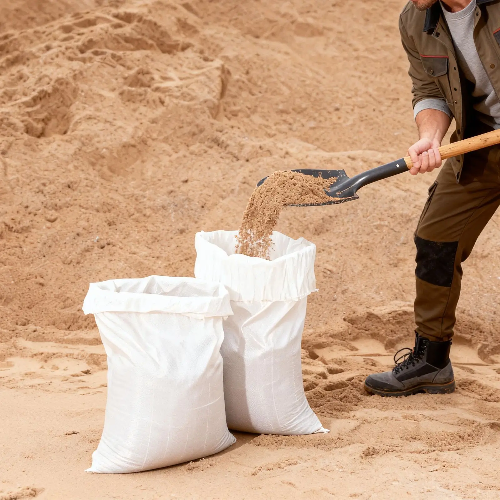 Empty Sandbags, 100 Packs 16 x 26 in, Heavy Duty Sand Bags Sacks with Ties, 50lb Capacity Woven Polypropylene Sandbags, Tear-Resistant & UV-Resistant Sand Bags for Flood Protection Barrier