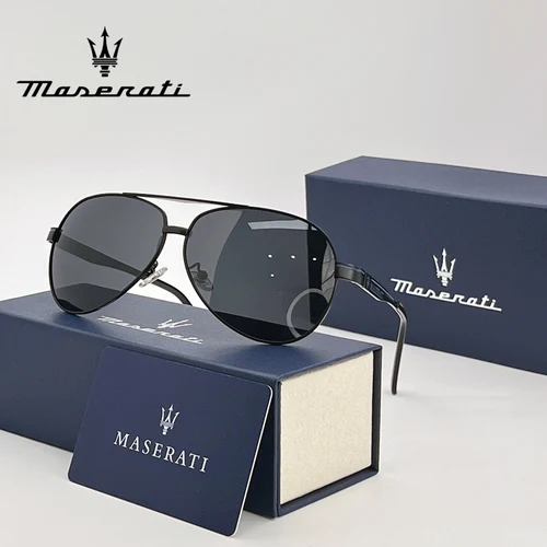 Imagen 1 del producto MASERATI gafas polarizadas UV400 de alta gama para coche Mc20 Mcpura Ghibli Quattroporte Levante Grecale GT GranCabrio Drive gafas de sol