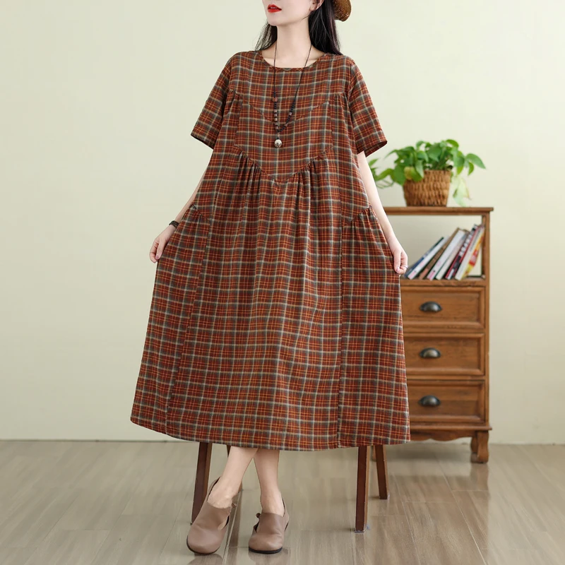 

Новое летнее винтажное свободное облегающее платье трапециевидной формы с хлопковой подкладкой, женское круглое платье Ne ket ort Sve средней длины, повседневное Ele