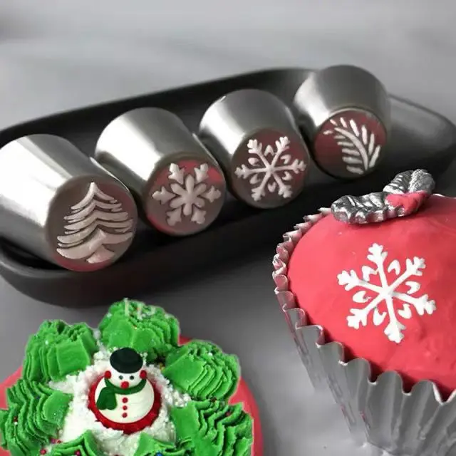 Pastry Bakery Accessories Cupcake Russian Icing Piping Nozzle Tips Bakeware Christmas Cake Dessert Kitchen Bakery Tools