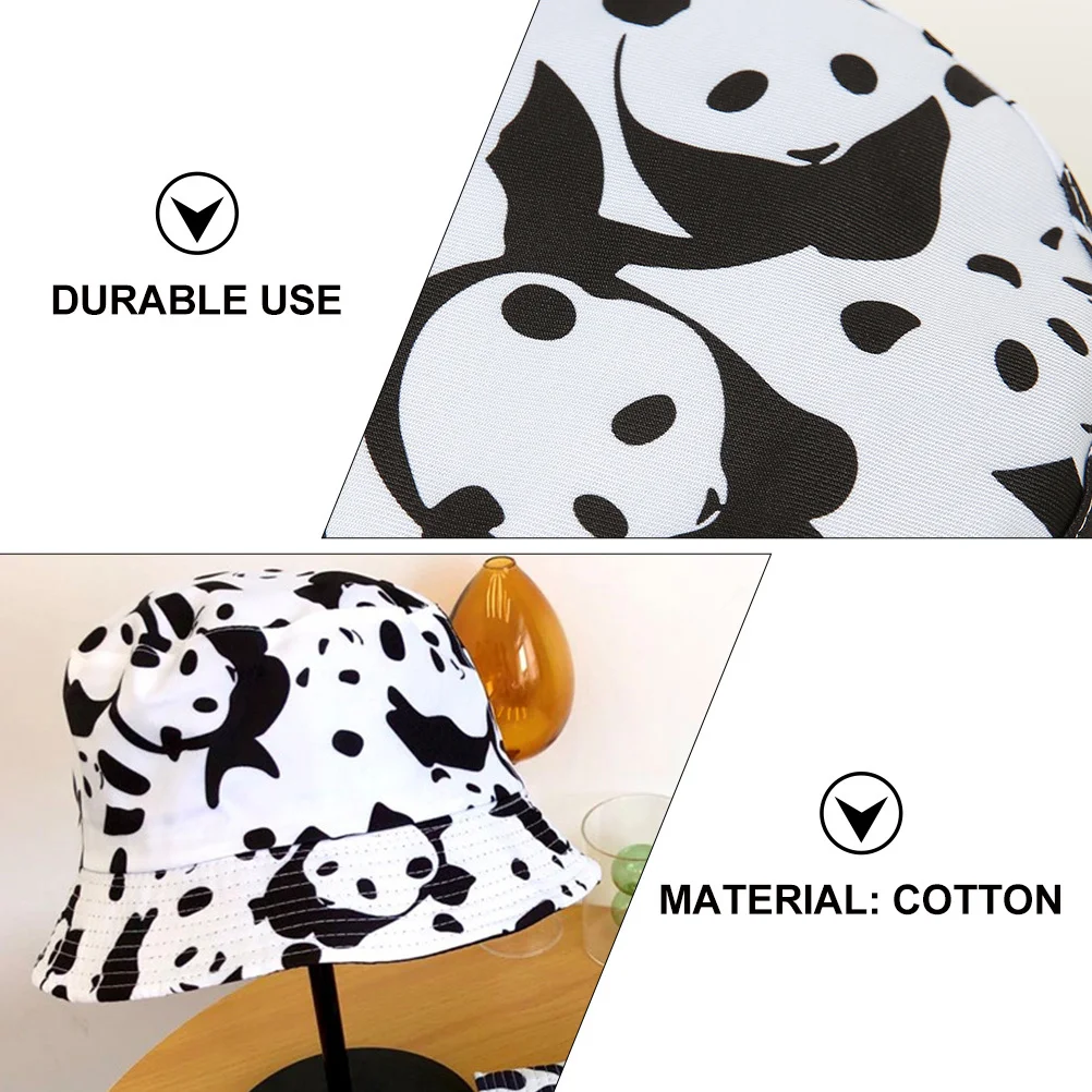 

Summer Sun Protection Cow Print Bucket Hat Soft Breathable Lightweight Comfortable for Beach Travel Women Girls