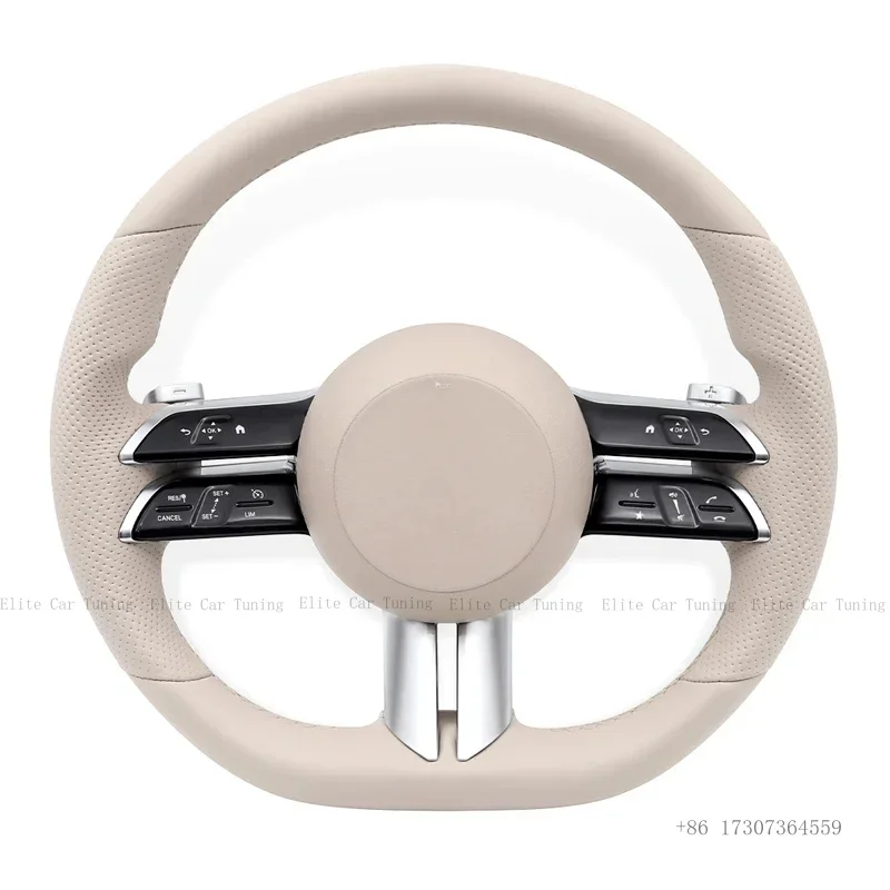 

New Upgrade Car Beige Steering Wheel for Mercedes Benz AMG W166 W177 W204 W205 W213 W222 W223 GLE GLC GLS G63 C63 Steering Wheel