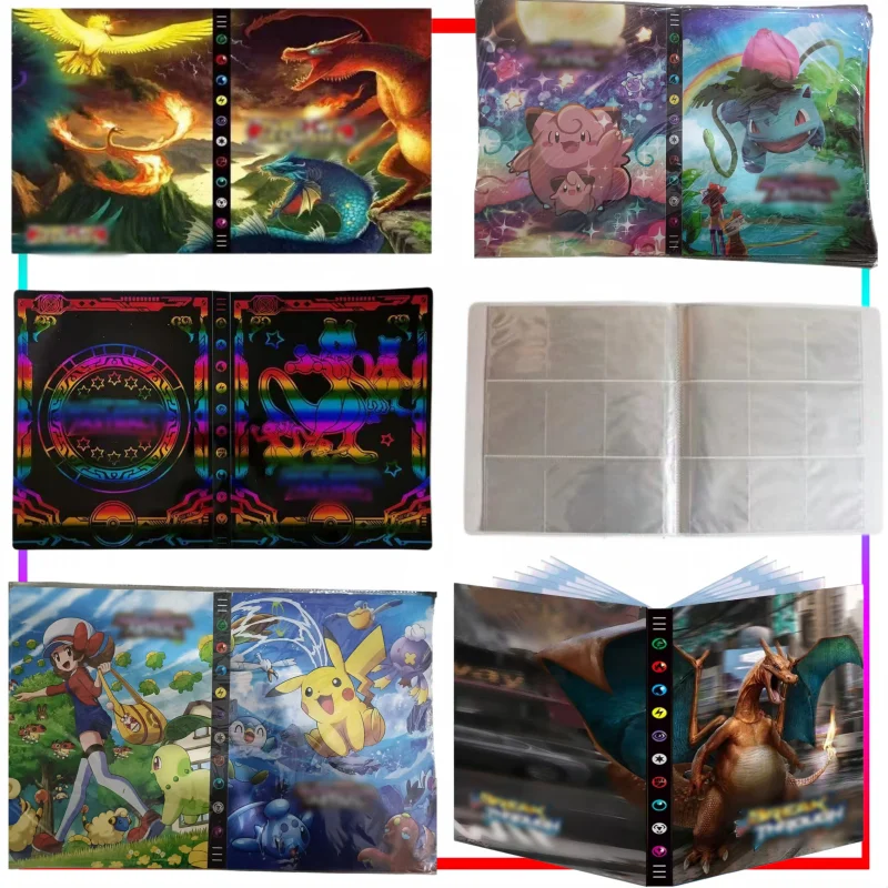 

New Pikachu Nine-Grid Card Album Cartoon Jigglypuff Photo Album Decapitation Collection Anime Merchandise Holiday Gift