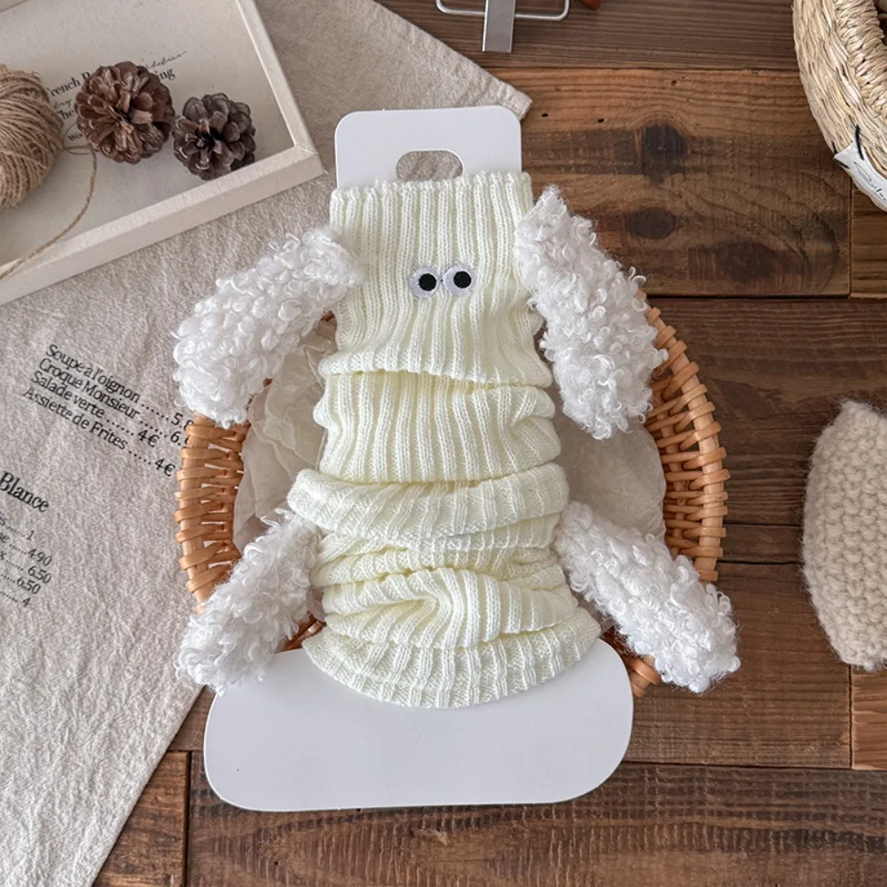 

New Puppy Kids Leg Warmers Solid Color Knitted Lolita Long Socks Thickened Keep Warm Mid-Calf Sock Autumn Winter