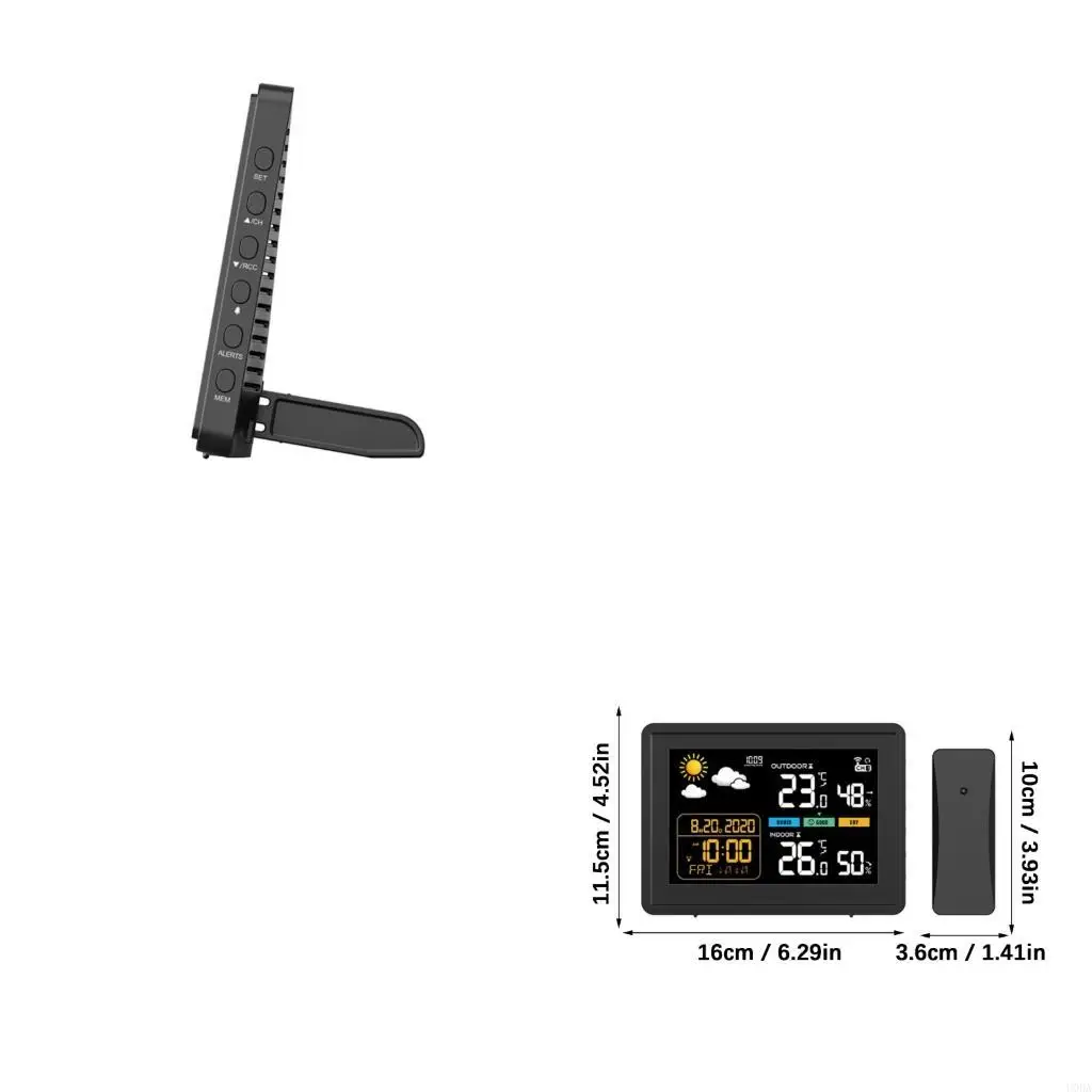 

Thermometers Hygrometer Weather Stations with Time Alarm Clock Humidity Meter