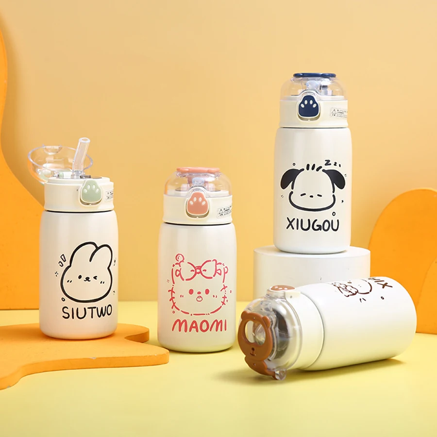 316 Edelstahl Wasser becher Thermoskanne für Mädchen mit gutem Aussehen ins Tasse niedlich und tragbar Kinder Stroh Tasse