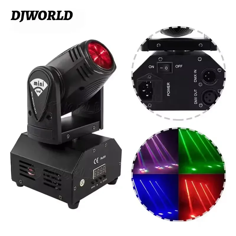 Lyre Mini 10W LED Beam Moving Head Light RGBW 4in1 Spot Party Karaoke Display Commercial DMX Controller DJ Disco Nightclub Light