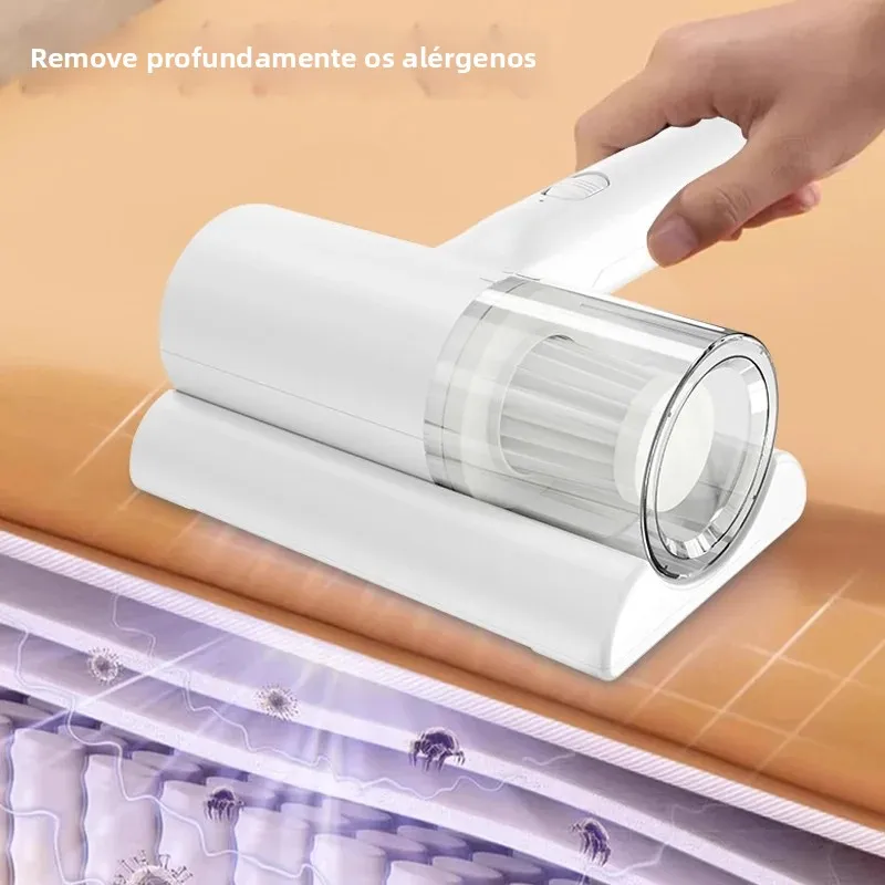 Aspirador Portátil Sem Fio com Esterilização UV-C, Filtragem HEPA e Secador de Ar Quente, Limpador Eficiente de Ácaros para Roupas de Cama e Sofás