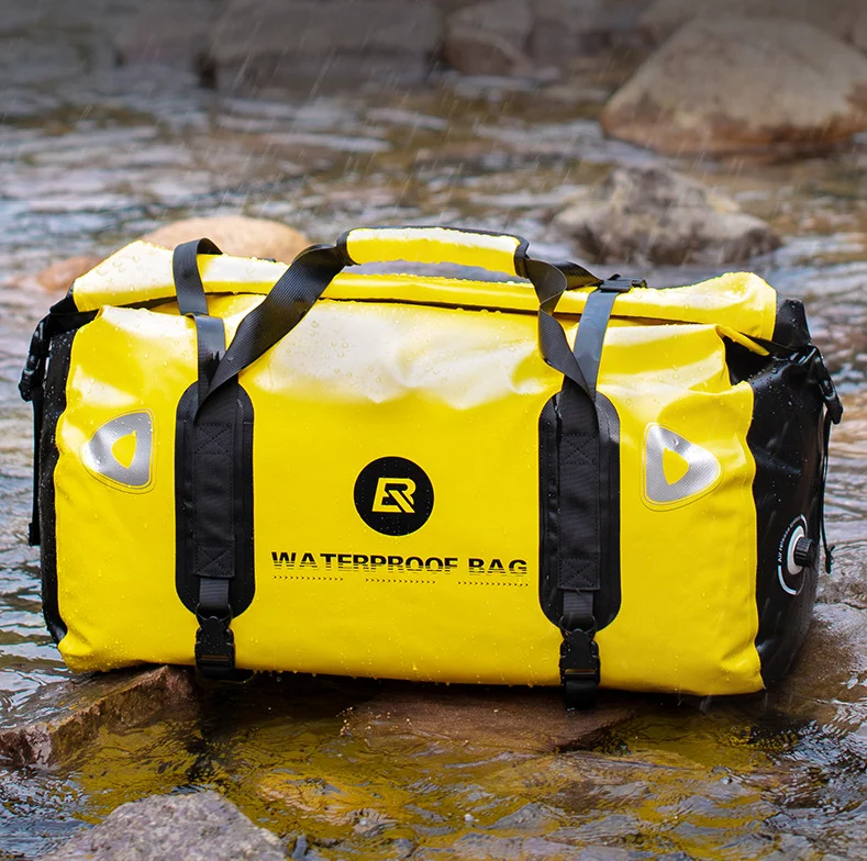 

ROCKBROS Motorcycle Waterproof Tail Bag Travel Dry Shoulder Bag Roll Pack Handbag Motorbike Luggage Hiking Riding Backpack