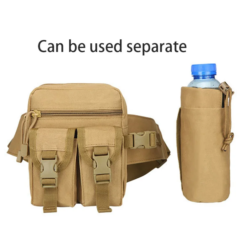 New Outdoor Waist Bag Water Bottle Holder Men Waterproof Molle Camouflage Hunting Hiking Climbing Mobile PhoneBelt Pack