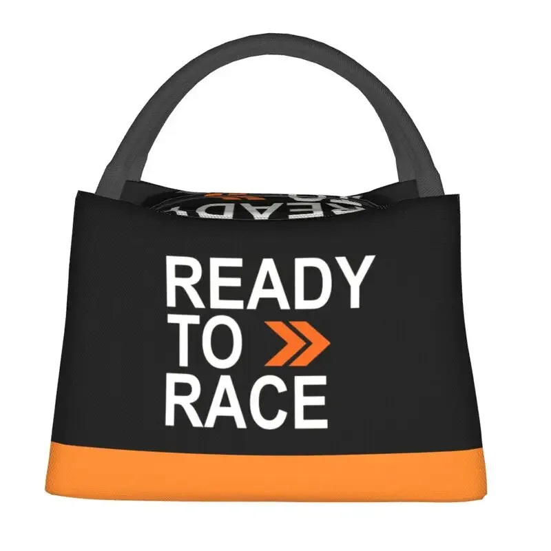 Ready To Race Insulated Lunch Bag for Women Motocross Bitumen Bike Life Thermal Cooler Lunch Tote Office Picnic Travel