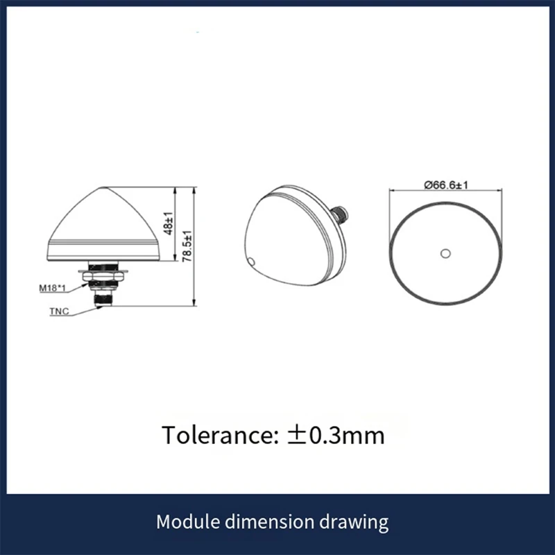 

Высокочастотная полночастотная антенна GNSS, сильная защита от помех, низкий уровень шума, высокое внутреннее отверстие 2,5 дБи, IP67-ELEC