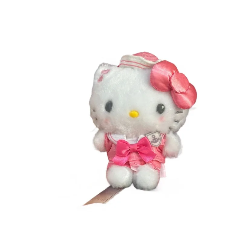 Pink Sailor Uniform Series Hello Kitty Plush Doll Pendant Cute  Doll Toys Keychain Girl Backpack Decoration Gift