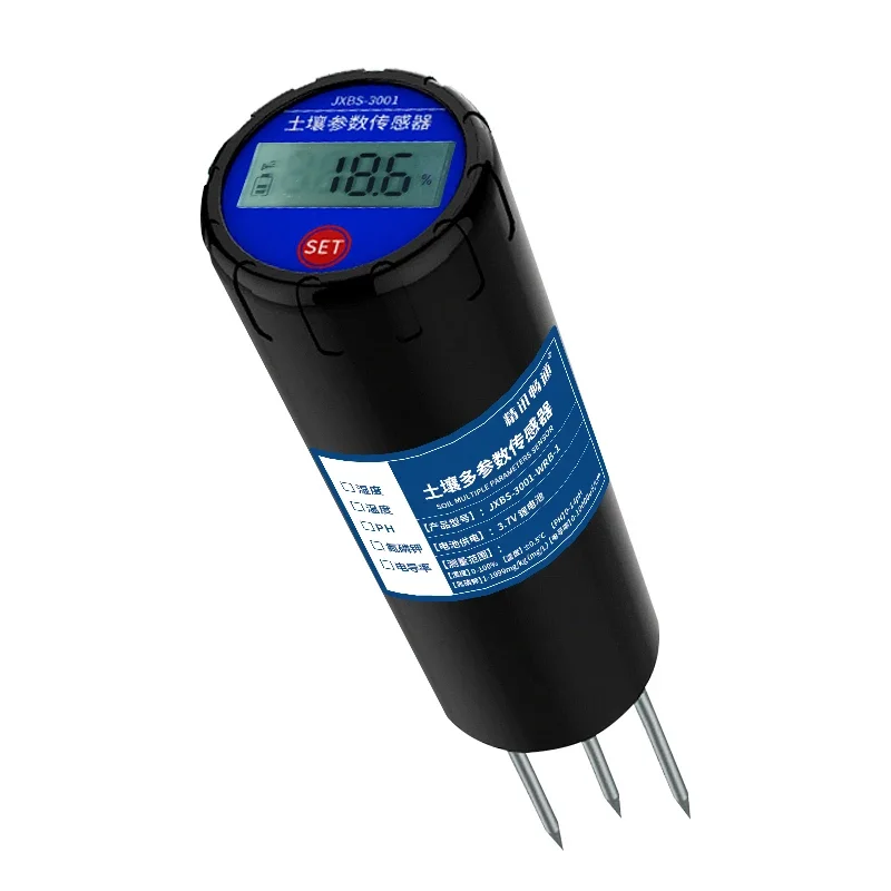 Digital Display Soil Moisture Conductivity Speedometer High Precision Agricultural Temperature-humidity Moisture Speed Detector