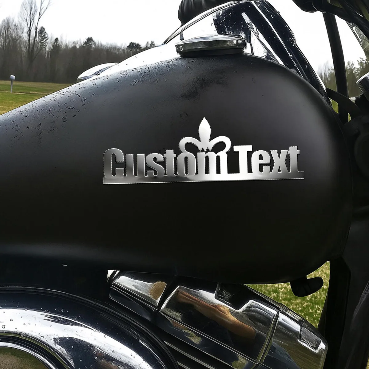 الخط الكلاسيكي شيك كراون المعادن سيارة التصميم الجسم الجانب ملصقات التخصيص شارة الشعار شعار دراجة نارية مقاوم للماء الملحقات