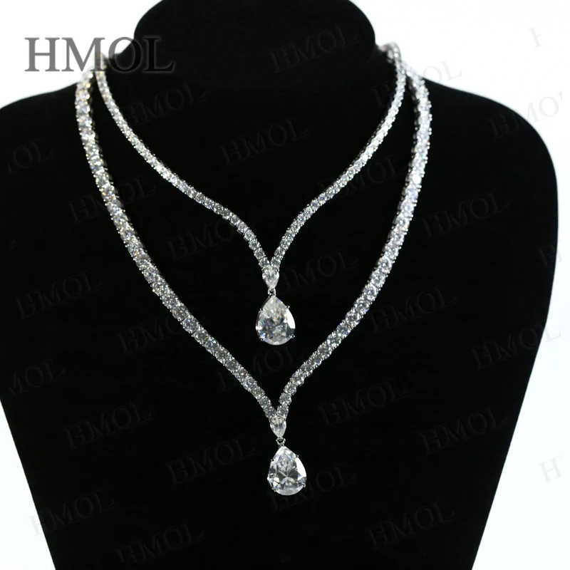 925 Sterling Silver Moissanite Pendant Necklace With GRA Certificate Pendant Luxury Sparkling Jewelry for Wedding Birthday Party