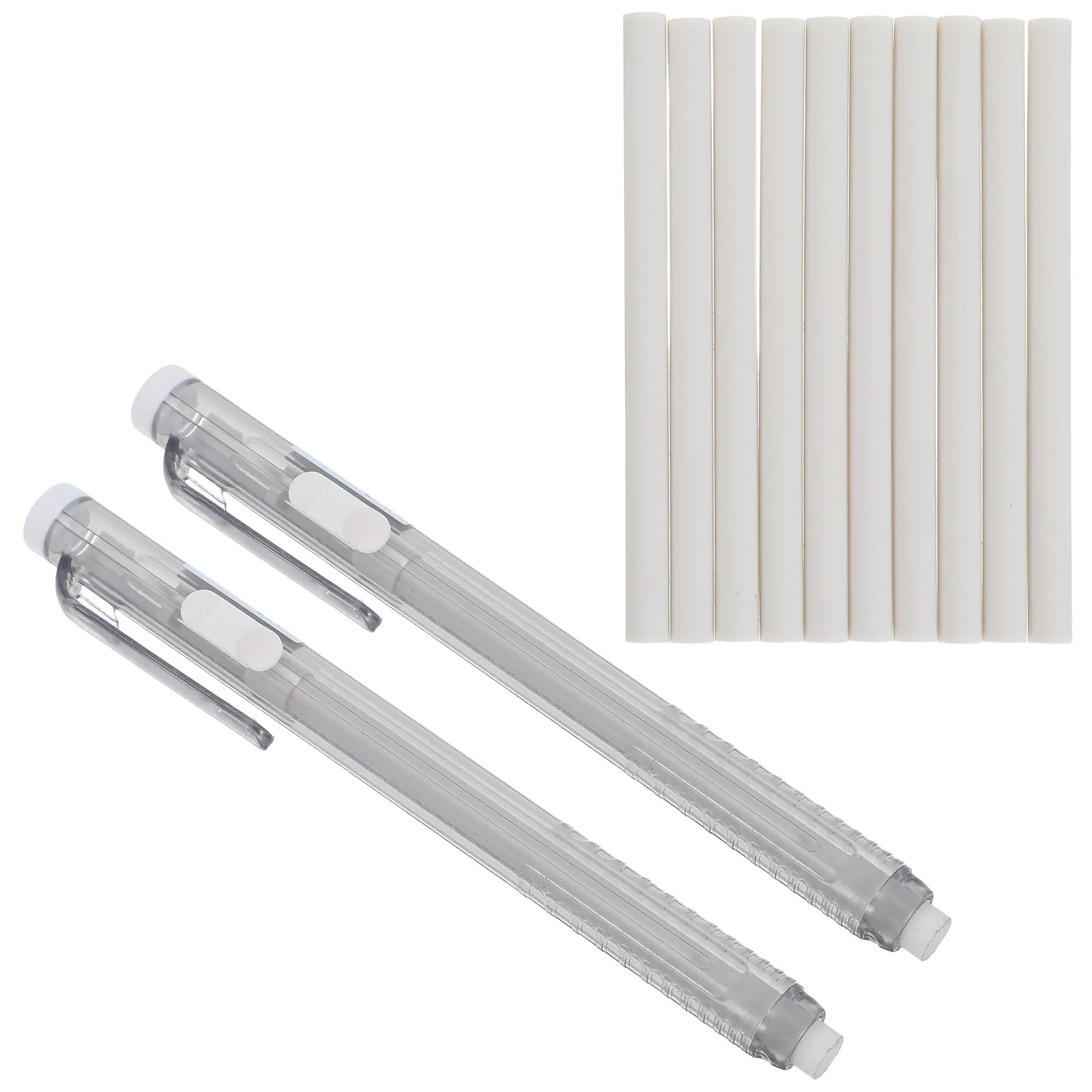 1Set Retractable Eraser Pen Precision Mechanical Pencil Eraser Refillable for School Artists Office Drawing Refills Included
