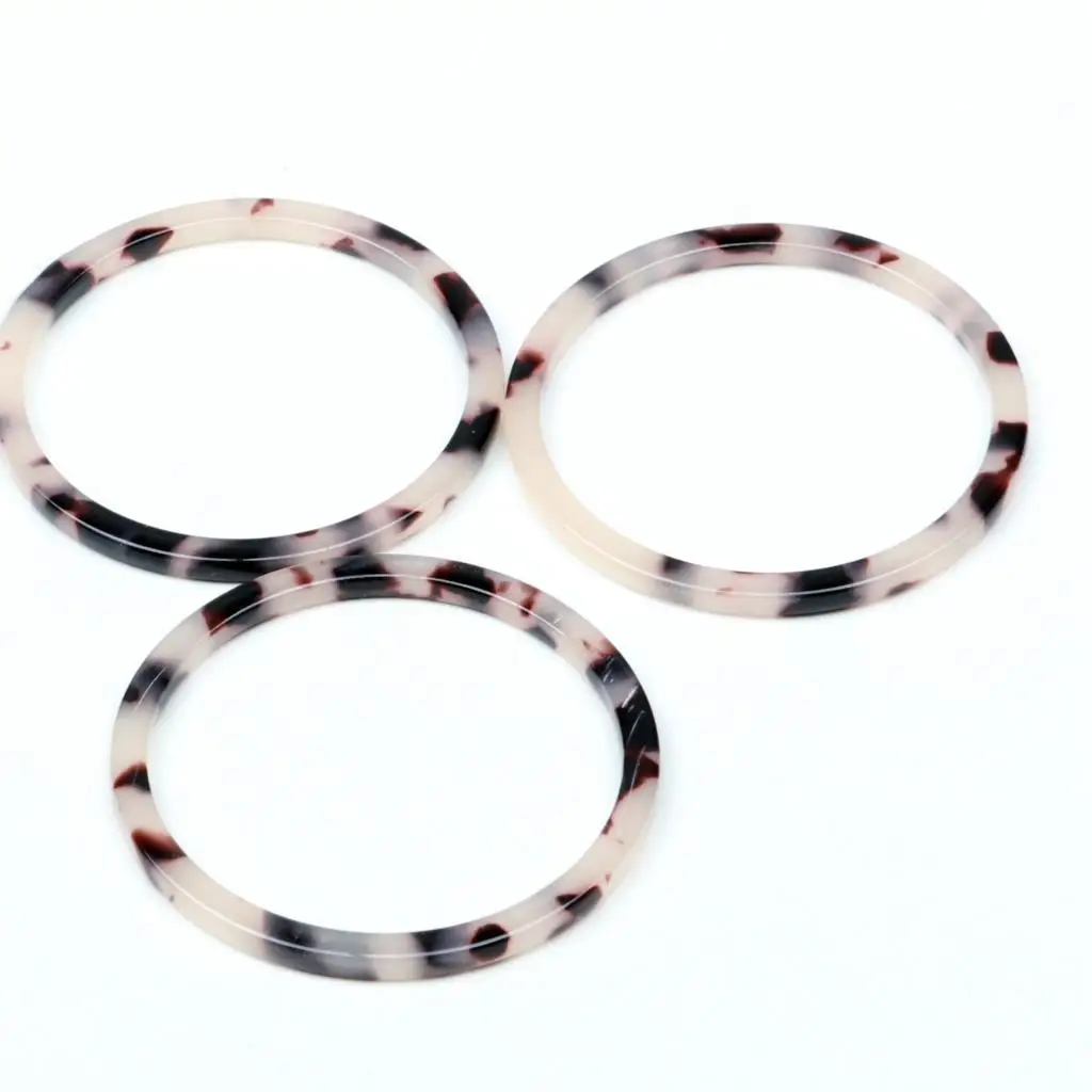 Leopard Print,Tortoise Shell Earring Charm,Acetate Acrylic Beads,Circle Shaped,Boho,Earring Parts,Ohrringe finding,37mm