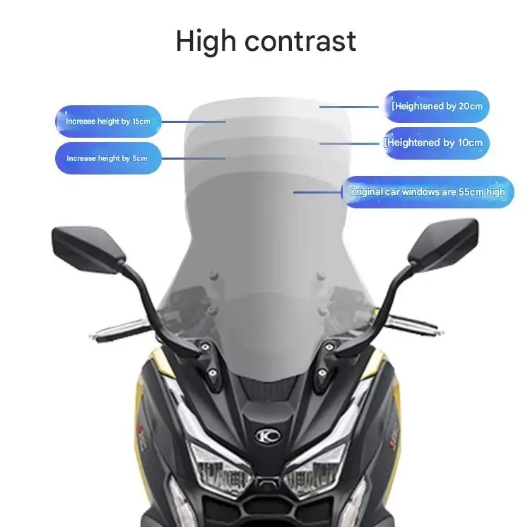 FOR KYMCO Xciting S250 Universal Extended Windshield Rain Splash Block - Enhance Your Daily Ride Comfort And Dryness