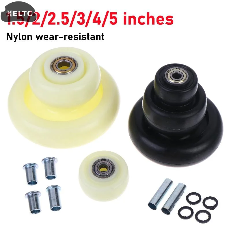 2 Sets Furniture Wheels Sliding Swivel Trolley Castor 1.5/2/2.5/3/4/5inch Caster For Cart Industrial Move Chair Replacement
