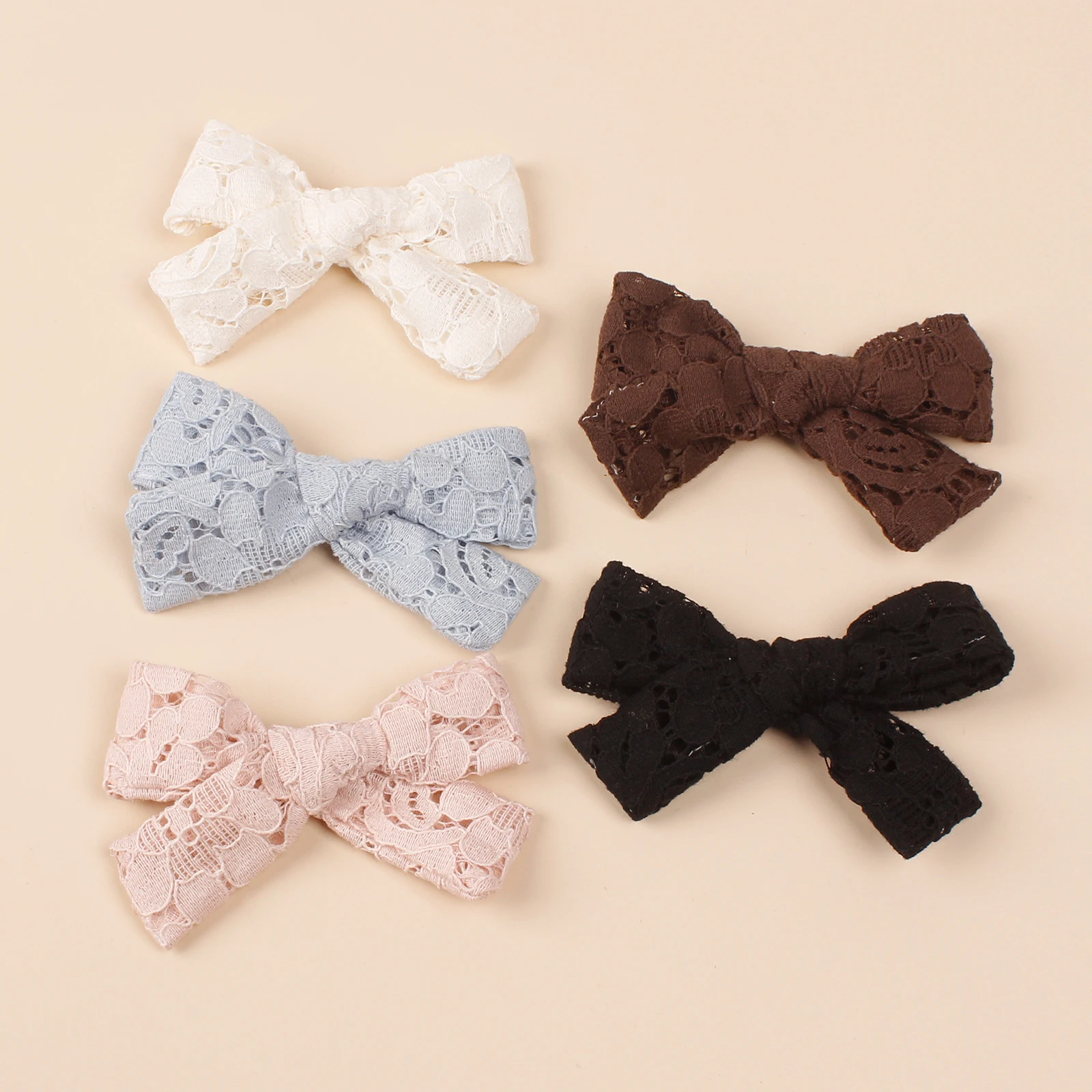 Fermagli per capelli da bambina da 3.9 pollici 2 pezzi fiocchi di pizzo accessori per capelli per bambini Cute Spring forcine per capelli Princess Barrette Hairgrips