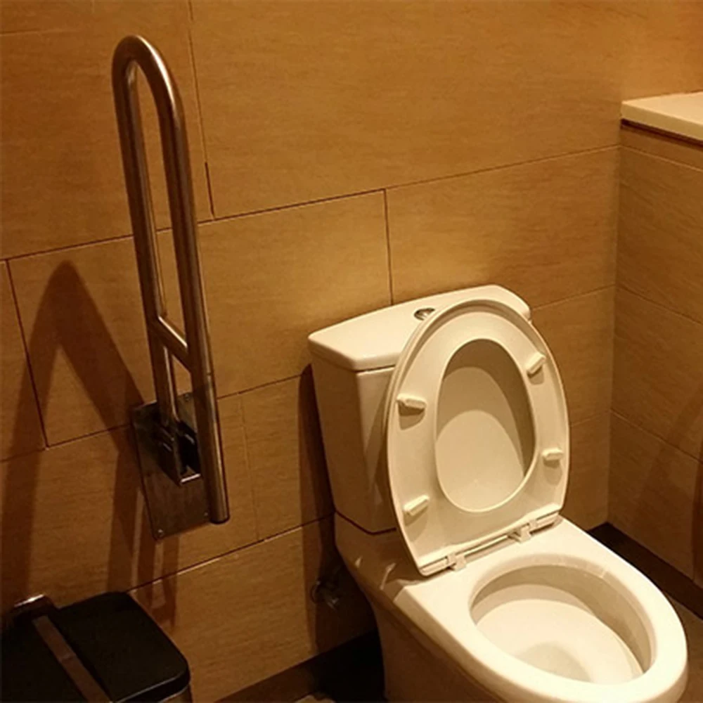 Aluminum Alloy  for Toilet Anti-Fall / Anti-Slip Bathroom Handrail Flip-Up Safety Grab Bar Handle Home Health Care Equipment