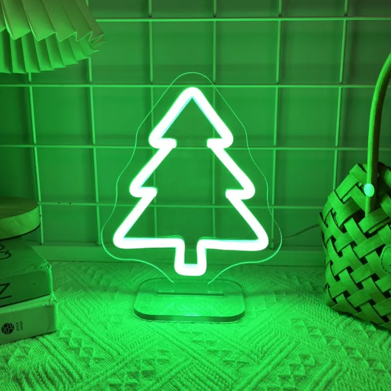 

Рождественская елка Неоновая вывеска Рождественские елки Светодиодный неоновый свет Спальня Человек Пещера Бар Рождественская вечеринка Украшение Подарок Неоновая лампа
