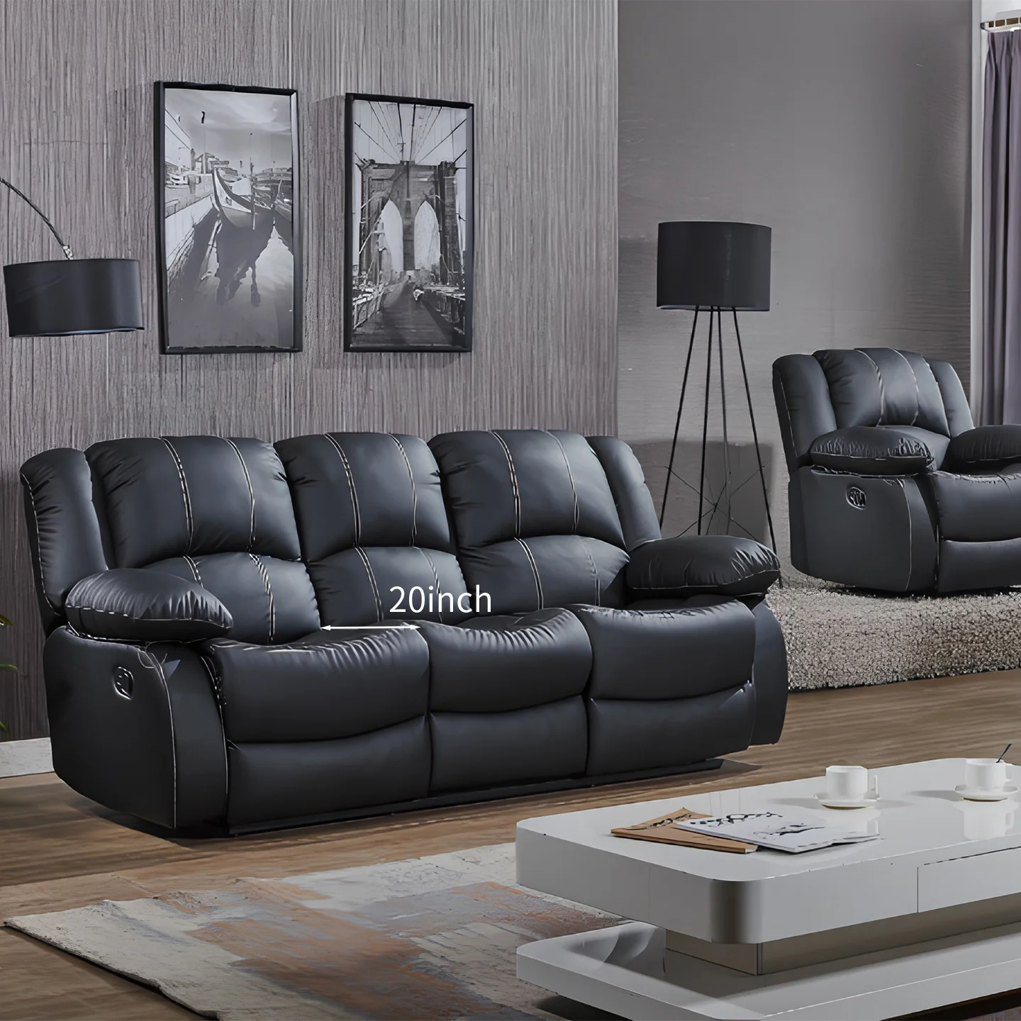 أريكة كرسي Power Loveseat للجلوس في المسرح وحدة تحكم بدون جاذبية كرسي كهربائي RV أريكة مع غرفة معيشة جانبية للتخزين