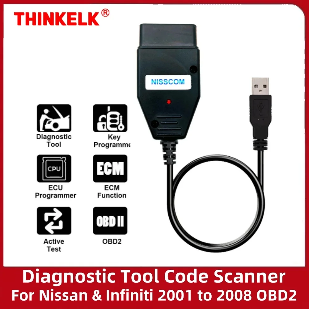 ITCARDIAG NISSCOM for Nissan & Infiniti 2001 to 2008 OBD2 Diagnostic Tool Code Scanner Support ECM ABS Program Immobiliser Key