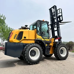 Fast Delivery 4 Tons 3.5 Tons Off-Road Forklift 4x4 Diesel Outdoor All Terrain Hydraulic Off-Road Forklift Customized For Sale