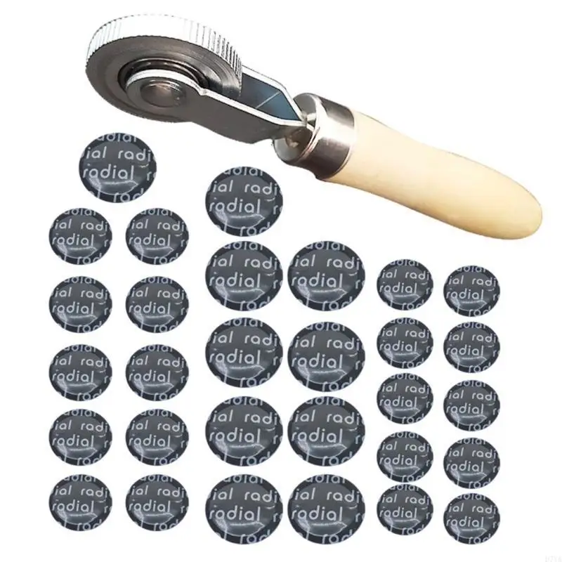31Pcs Tire Repair with Strong Steel & Roller Efficient Tire Puncture Fixing for Car Motorcycle SUV Truck Tires D7YA