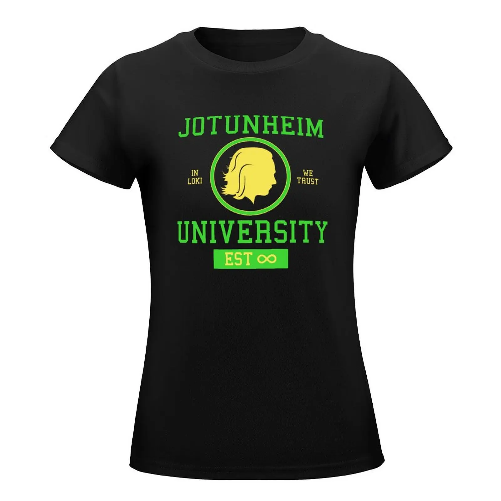 Universidade Jotunheim camiseta para mulheres, roupas bonitos, moda coreana, hippie tops