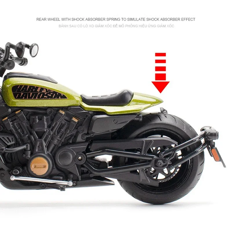 1:12 Harley Davidson Sportster S Racing Motorcycle Model Diecast Alloy Street Sports Motorcycle Model Childrens Toys Gifts