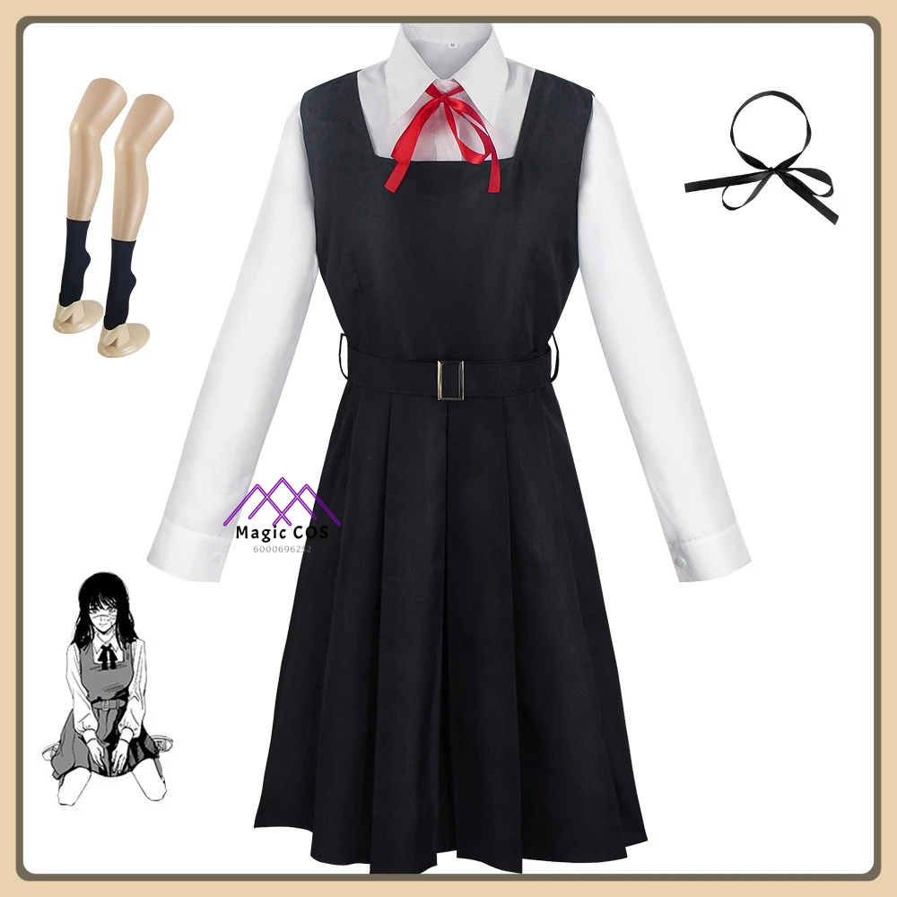 

Chainsaw Man Mitaka Asahi Cosplay Costume Classic Black Uniform Set Full Set High Quality Comic Con Party Suit (Female Adult)