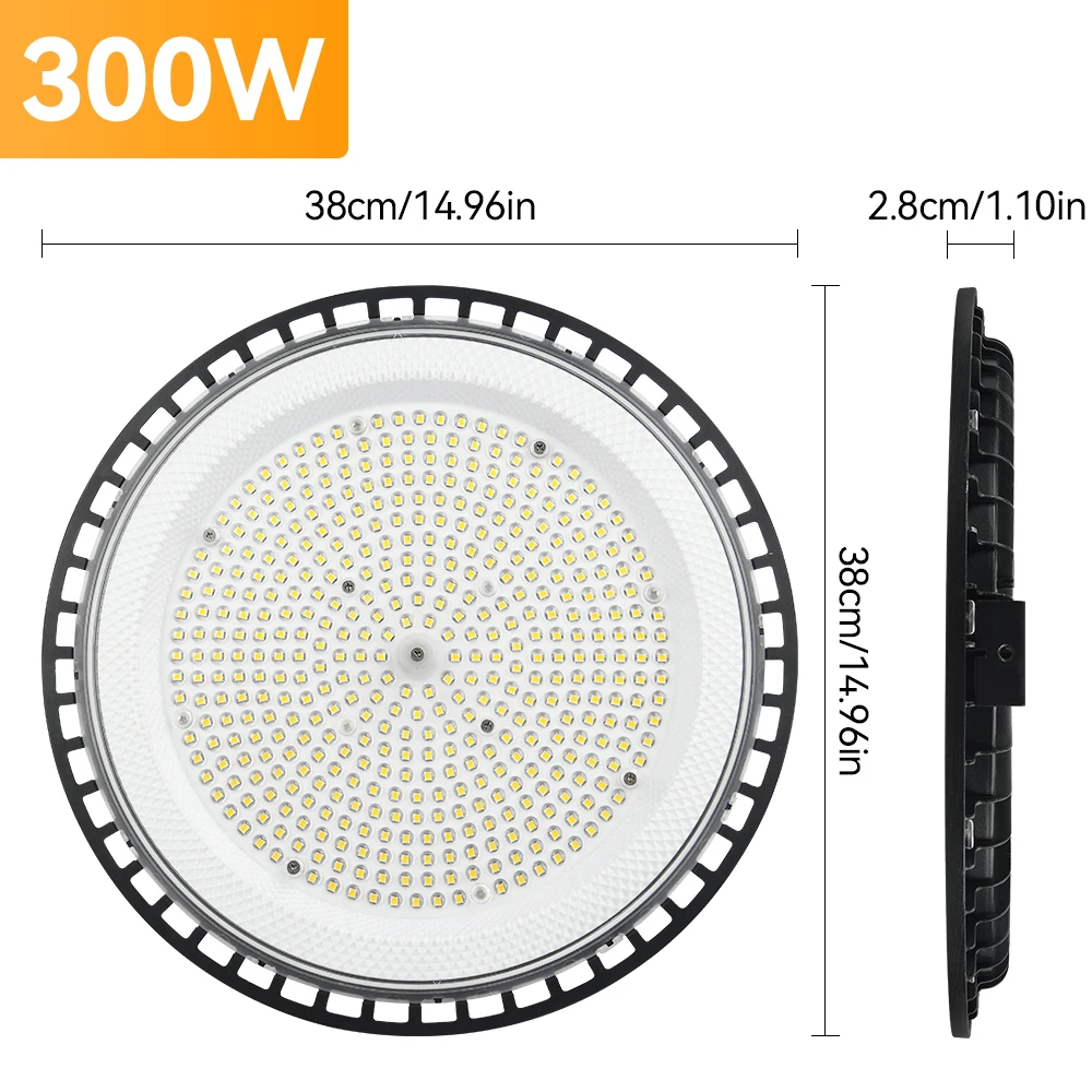 LED High Bay Light 300W Super Bright Industrial Light AC100-265V IP66 Commercial Workshop Garage Lamps For Factory Warehouse