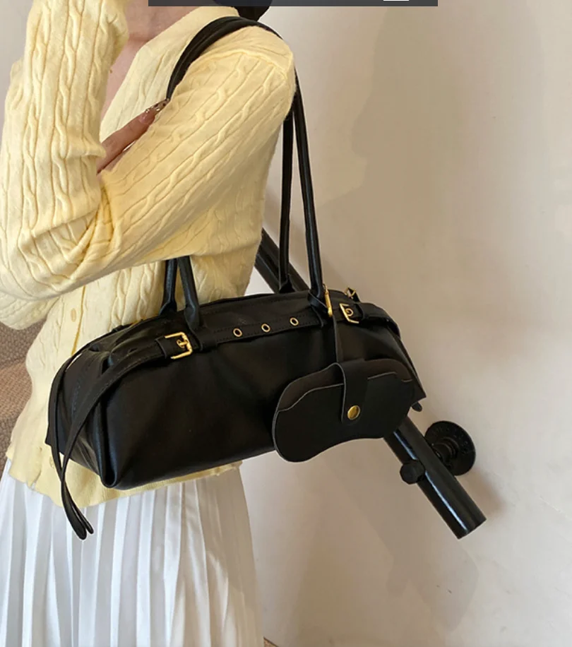 Bolso de Hombro de PU con Decoración de Hebilla, Gran Capacidad, Estilo Versátil, Bolsos de Mano, Venta Caliente 2026, Bolsos para Mujer, Bolsa Mujer