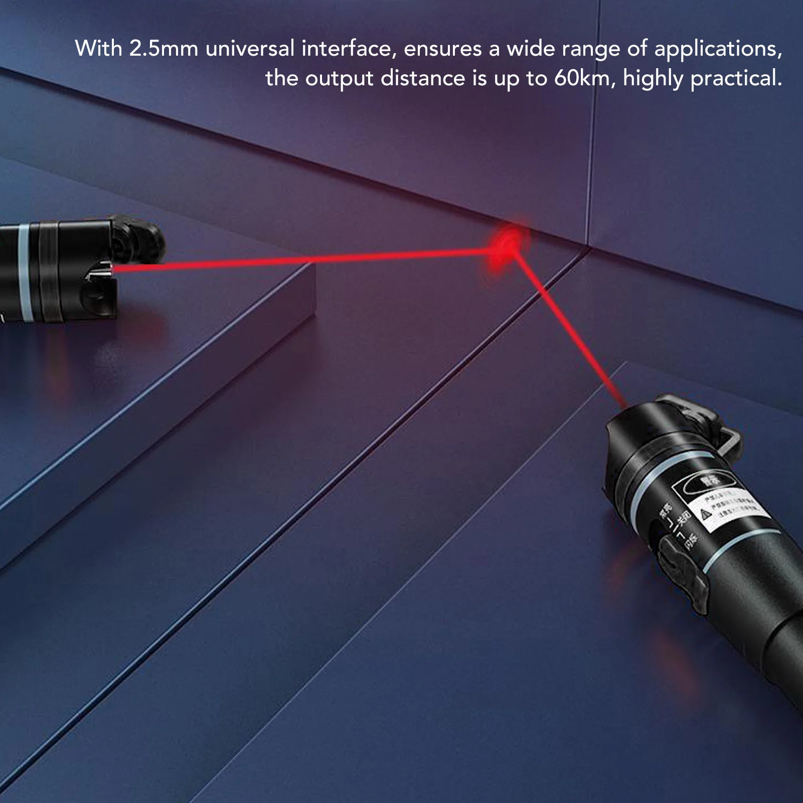 VFL Visual Fault Locator Visual Fault Locator 60MW 60KM Output Universal FC SC ST Interface Non Contact VFL Fiber Optic Test Pen