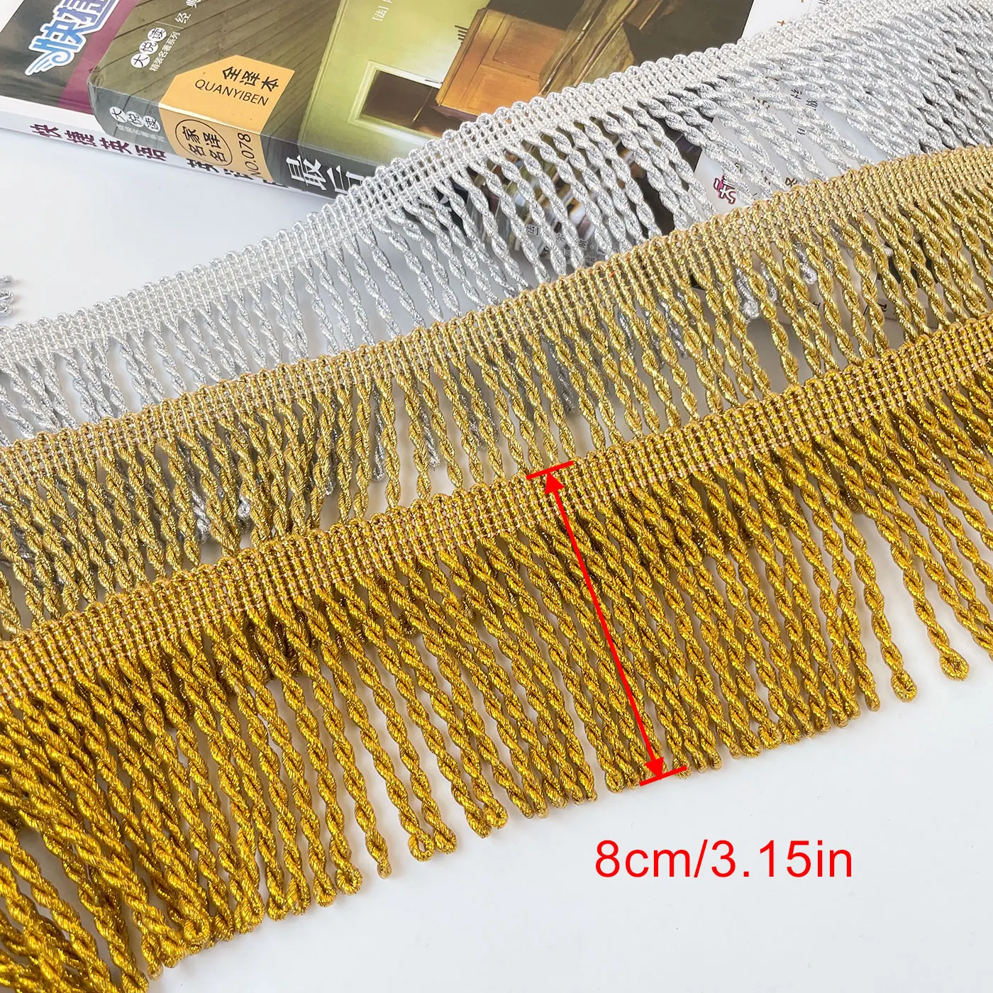ม่านพู่สีทองและสีเงินขนาด 8 ซม - Cord Trim Twisted บทวิจารณ์และราคา