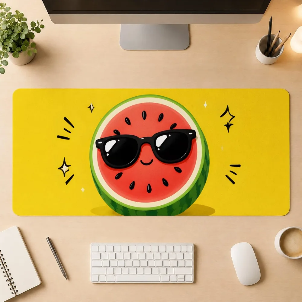 Cool watermelon cartoon pattern, anti-slip bottom, computer desk desk accessories tapis de souris alfombrillas gaming